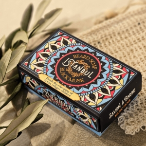 Sapone di Aleppo Profumato "Istanbul", profumo Muschio Nero gr. 125