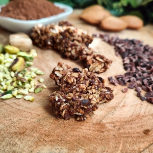Granola IV° Chakra – Cacao, Fave di Cacao Crudo e Pistacchi  gr. 100
